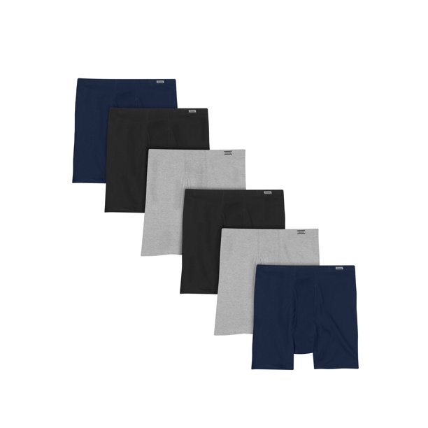 Hanes Hanes Men's Value Pack Covered Waistband Boxer Briefs, 6 Pack