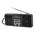 thumbnail image 2 of Radio portátil recargable, dispositivo de audio estéreo AM/FM, radio de mano ligera Negro, 2 of 8