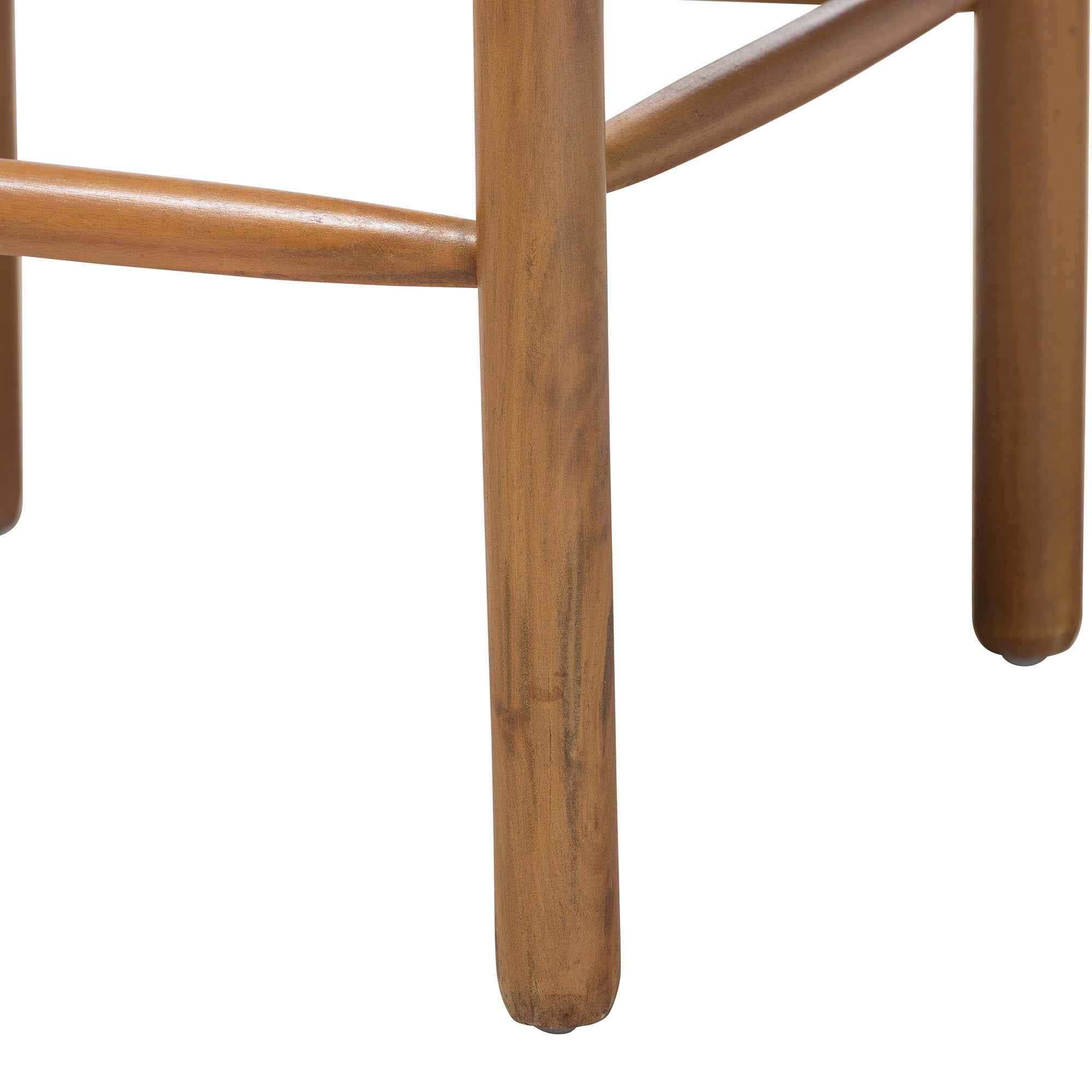 bali & pari Elvera Boho Counter Stool, 27.2" H Counter Height, Light Walnut