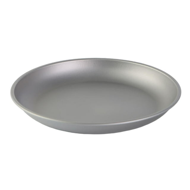 Plato de titanio ligero para la cena, utensilios de cocina, sartén, recipiente para alimentos, plato redondo 185x25mm