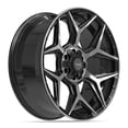 thumbnail image 4 of 4PLAY Wheels 4P06 22 Inch Rims and Tires Fit 6x135 & 6x139.7 22x9 Gloss Black Brushed with Tinted Clear - TerraMax RT 33x12.50/22 (Set of 4), 4 of 5