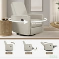 thumbnail image 5 of Evolur Raleigh Nursery Glider Recliner and Rocking Chair in Light Sand, 360° Swivel Motion, Multiple Recline Positions, Easy to Clean, FSC and Greenguard Gold Certified, 5 of 11