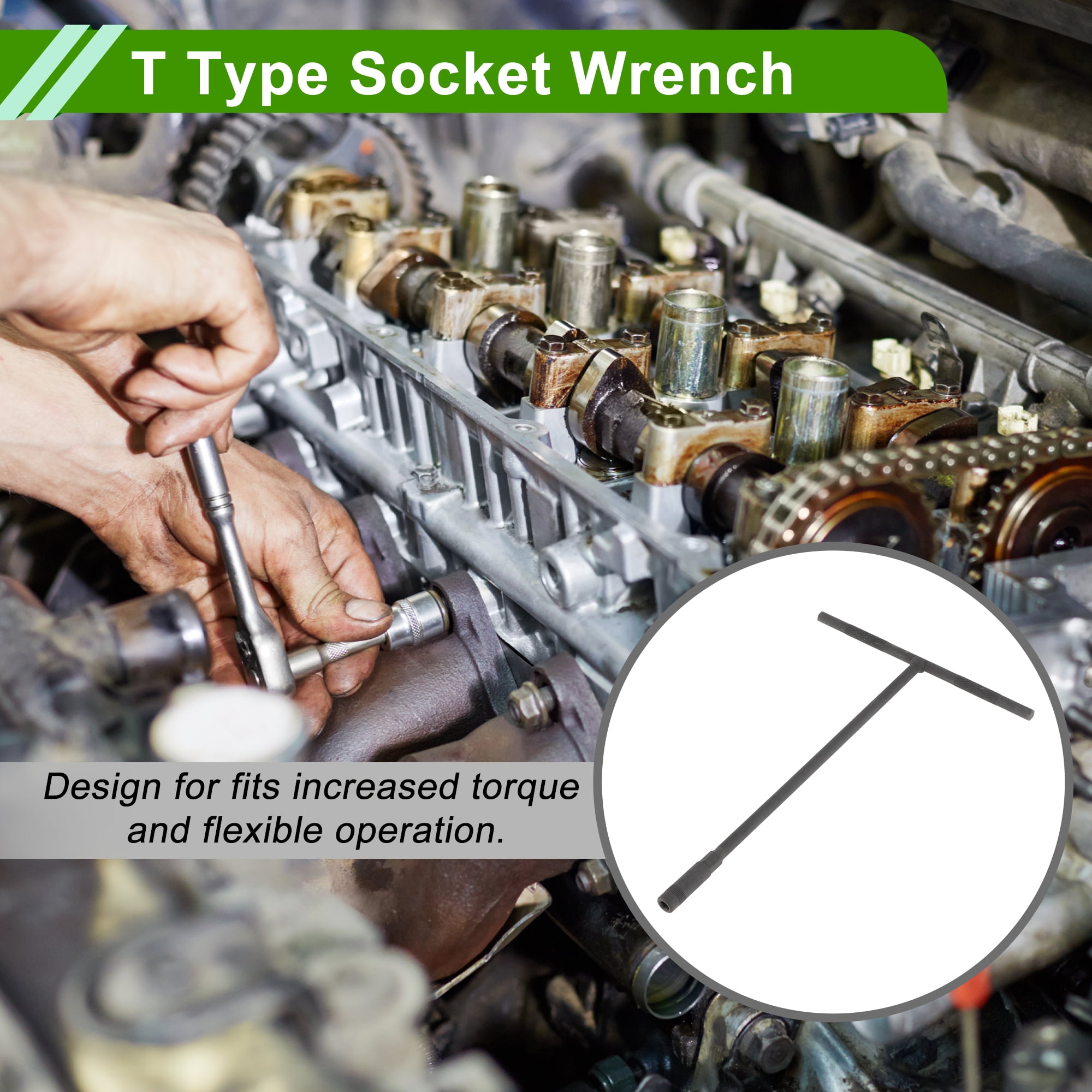 Unique Bargains Universal Socket Wrench Durable Spanner for Car Motorcycle 1Pc 6mm ID