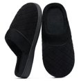 thumbnail image 7 of Crestar Unisex Memory Foam Slippers for Women Men, Fluffy Winter Quilted Warm House Shoes Indoor and Outdoor, Black, 7 of 7