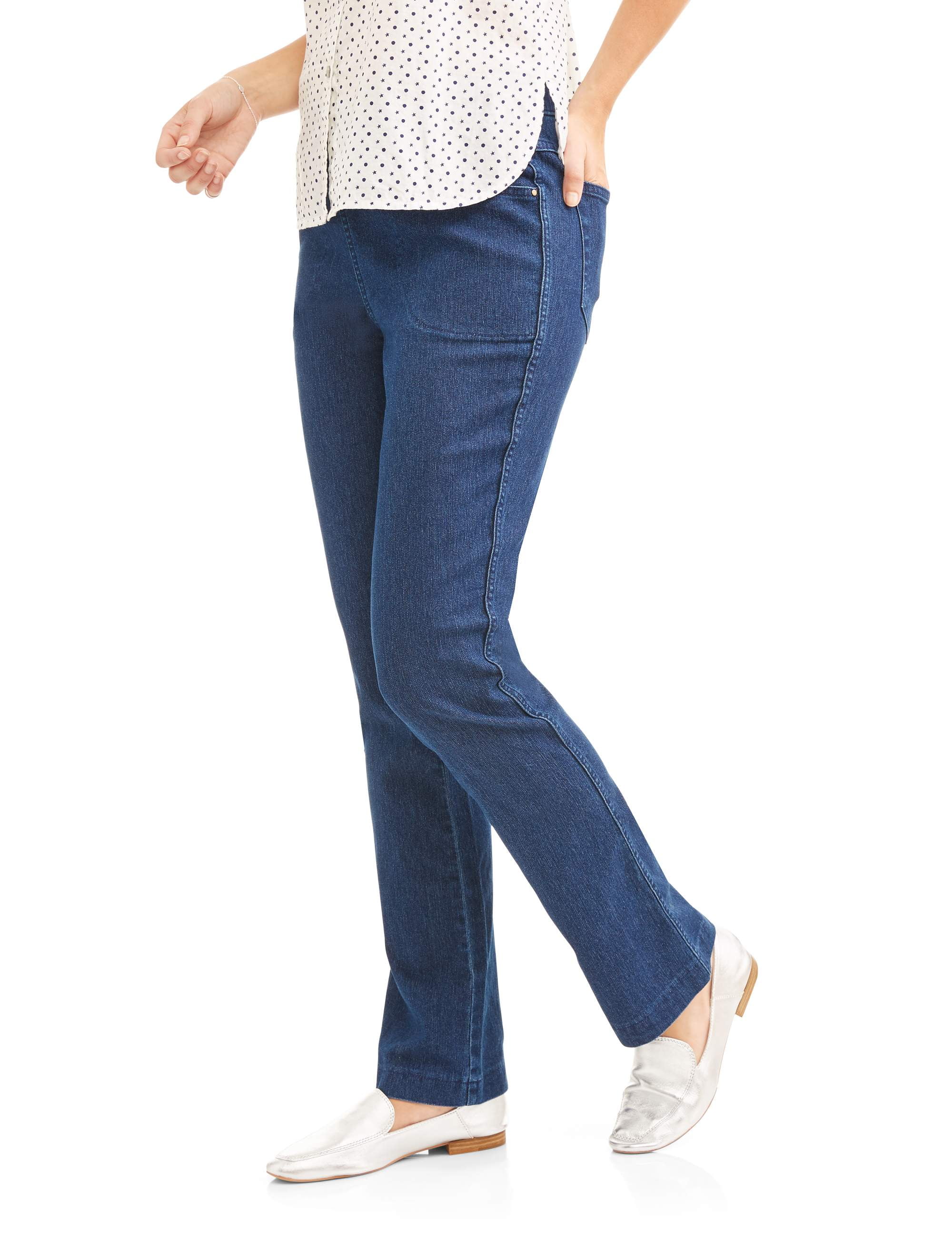 RealSize Women's 4 Pocket Stretch Pull On Bootcut Jeans - Walmart.com