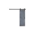 thumbnail image 3 of L Series 30in. X 84in. Dark Gray Finished DIY Knotty Pine Wood Sliding Barn Door With Hardware Kit, 3 of 5