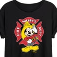thumbnail image 3 of Disney - Firefighter Mickey - Fire Dept. At Your Service - Women's Oversized T-Shirt, 3 of 5