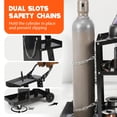 thumbnail image 3 of Welding Cart, 3-Tier Welder Cart Heavy Duty with 400 Lbs Weight Capacity, 360° Swivel Wheels, Tank Storage Safety Chains, Rolling MIG Welder Cart for TIG, ARC, MMA, Plasma Cutter Welding Machine, 3 of 7