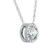 thumbnail image 2 of Pompeii 3/8ct Diamond Round Solitaire Halo Pendant 10K White Gold (J-K,I2-I3), 2 of 2