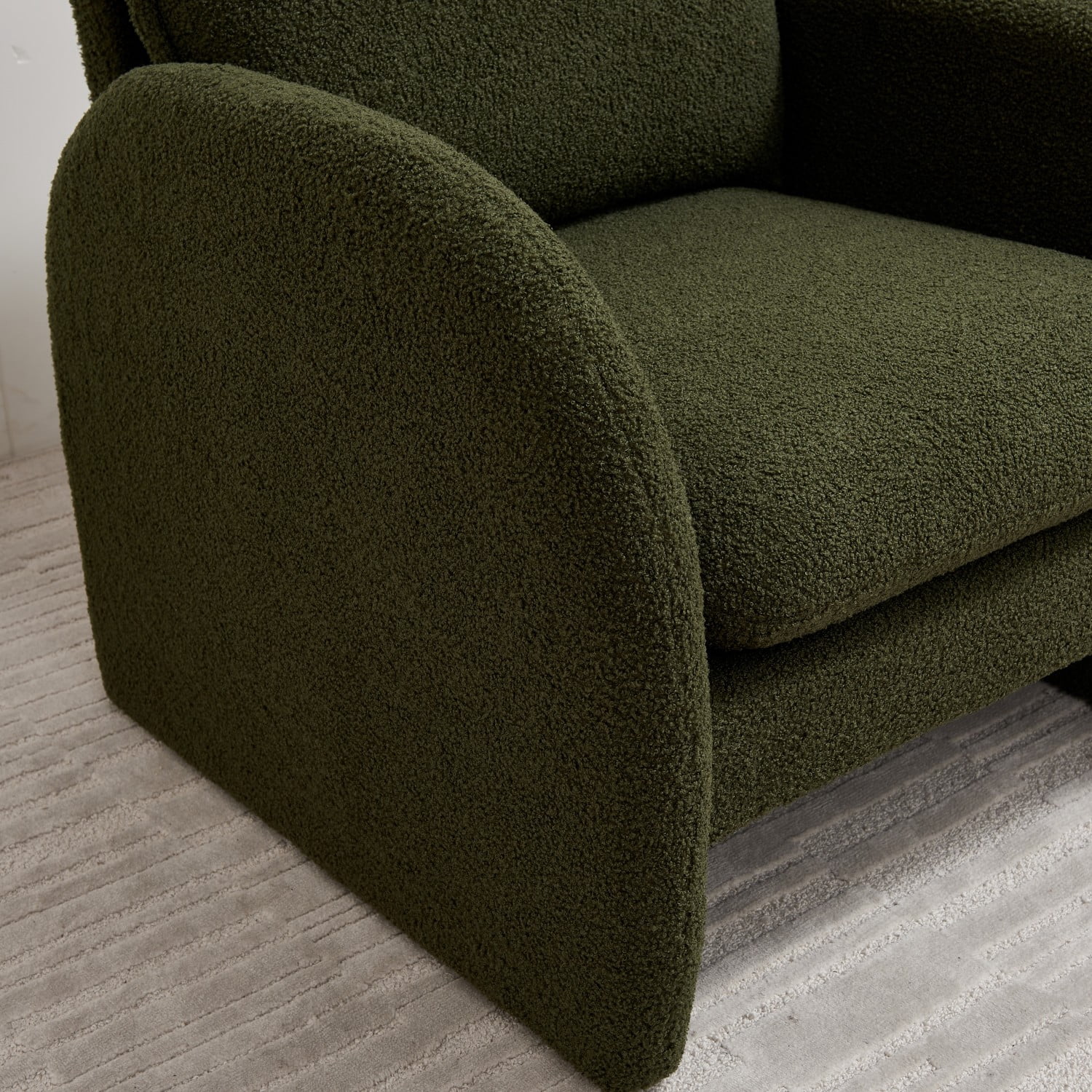 Gewnee Modern Sherpa Upholstered Accent Chair ,Leisure Comfy Single Sofa Chair for Living Room,