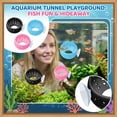 thumbnail image 2 of Aquarium Fish Toy, Pink Suction Cup Tunnel Hideaway, 1 Pack Fish Tank Play Decor, 2 of 7