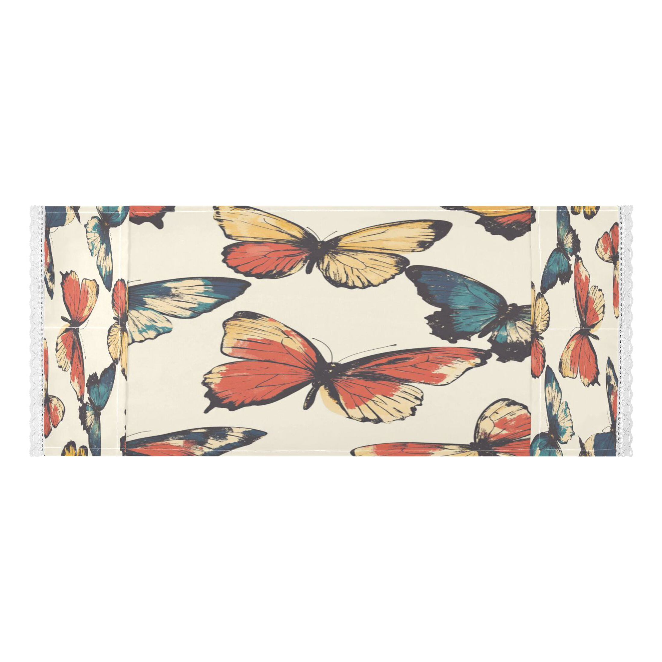 Colourful ButterflyWasher and Dryer Covers Dust-Proof and Oil Resistant Fridge Cover with 4 Storage Pockets Washing Machine Top Cover for Laundry Kitchen Home 51.2 x 22 In
