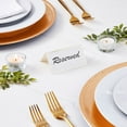 100 Pack Blank Place Cards - Gold Foil Border Tent Cards for Wedding ...