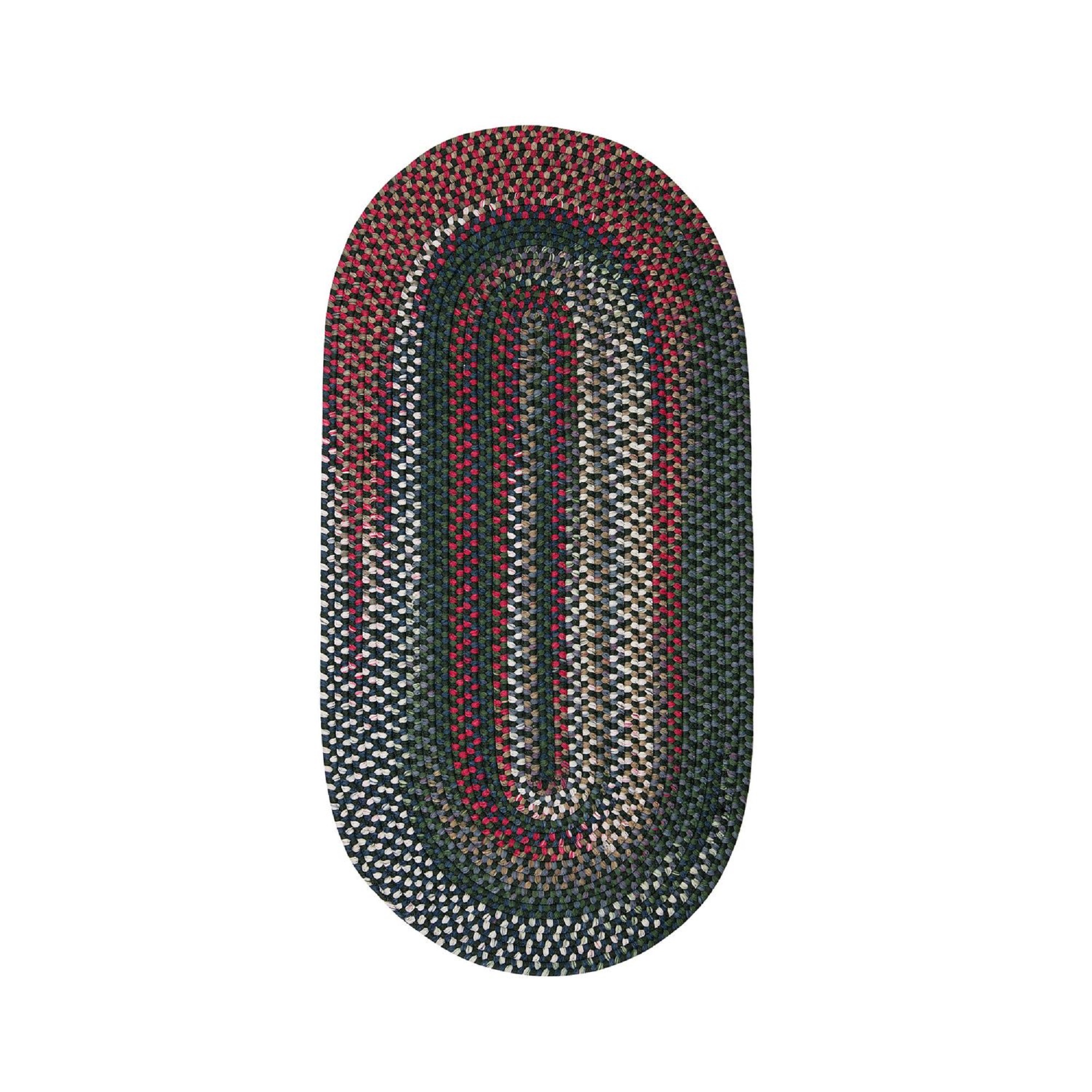 2' x 12' Oval Handmade Braided Runner Rug