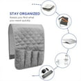 thumbnail image 5 of LQCrafK 2PCS Sofa Armrest Organizer Non-Slip Arm Chair Bedside Caddy Storage Organizer for Recliner Couch with 5 Pockets for Cell Phone TV Remote Control Magazines, 5 of 7