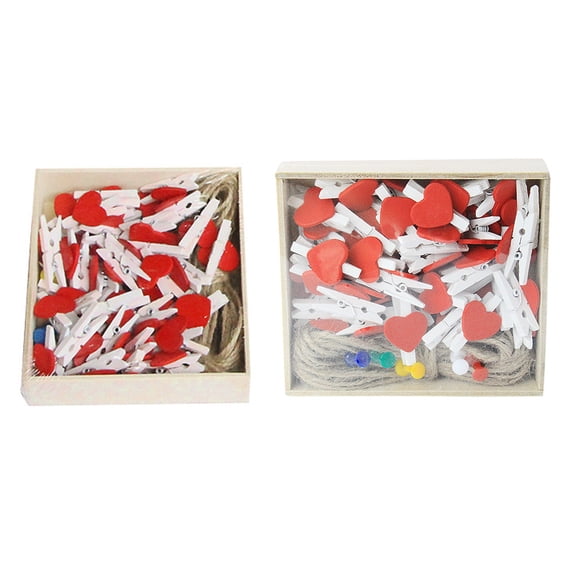 Raindrops  56 Pcs Mini Clothespins Craft Pegs Lightweight Love Heart