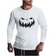 thumbnail image 1 of Blusa informal de manga larga con cuello redondo y estampado de calavera para hombre Pompotops  oipoqjl1789, 1 of 9