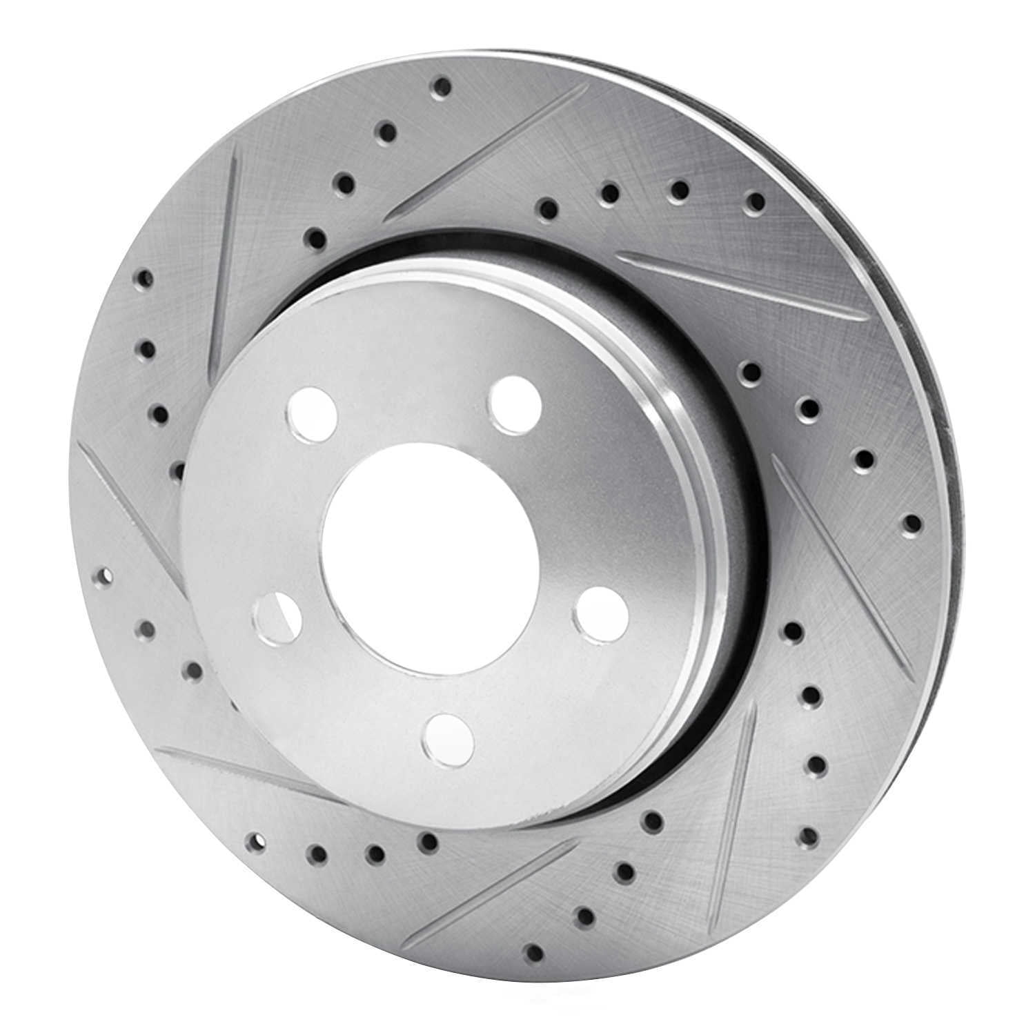 Dynamic Friction Company 631-42020L DFC Brake Rotor - Drilled And Slotted - Silver