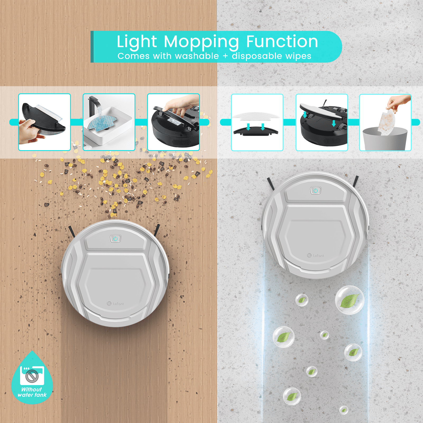 Lefant M210 Pro Robot Vacuum Cleaner, WiFi/Alexa/APP Control, Self-Charging Robotic Vacuum with Schedule, Ideal for Pet Hair Carpets Hard Floors