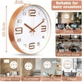 thumbnail image 2 of RV Número de reloj de pared, reloj de pared silencioso, plástico, reloj de péndulo de pared, reloj de pared de cuarzo, sin ruido, para sala de estar, dormitorio, oficina, restaurante, etc. brillar  Electrónica, 2 of 5