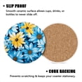 thumbnail image 3 of BaHomeck Drink Coasters Set of 4 with Holder blue and yellow daisies Water Absorbent Ceramic Coasters Tabletop Protection,Suitable for Various Cup ,Home Decor, 3 of 4