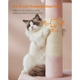 thumbnail image 3 of Cat Tree 39.8-Inch Cat Tower for Extra Large Cats up to 44 lb, Cat Condo with Large Perch, 2 Cat Caves, Scratching Post, Pink, 3 of 8