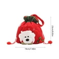 thumbnail image 3 of CuiLiyq Christmas Gift Bag, 9" x 7.5" Red Velvet Candy Bags with Drawstring Cord, Large Present Sack Bags for Xmas Present Toys Storage Bags Holiday Party Supply (Bear), 3 of 6