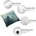 thumbnail image 4 of Nawypu Foggy Forest Body Pillow Cover Green Fog Misty Fir Hipster Vintage Nature Parks Pine Mist Wood Cloud Tree Long Pillow Case Protector with Zipper Soft Pillow Cases Covers for Bed,Couch,Set of 2, 4 of 6
