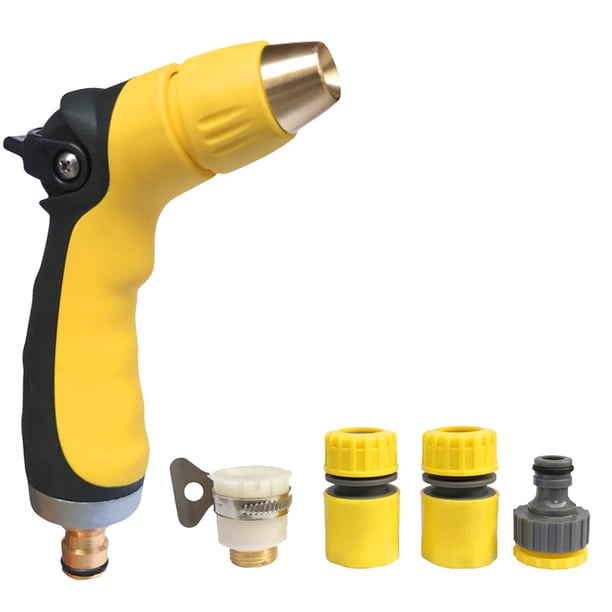 Garden Hose Nozzle Heavy Duty Copper Spray Nozzle NonSlip Ergonomic Grip High Pressure Metal