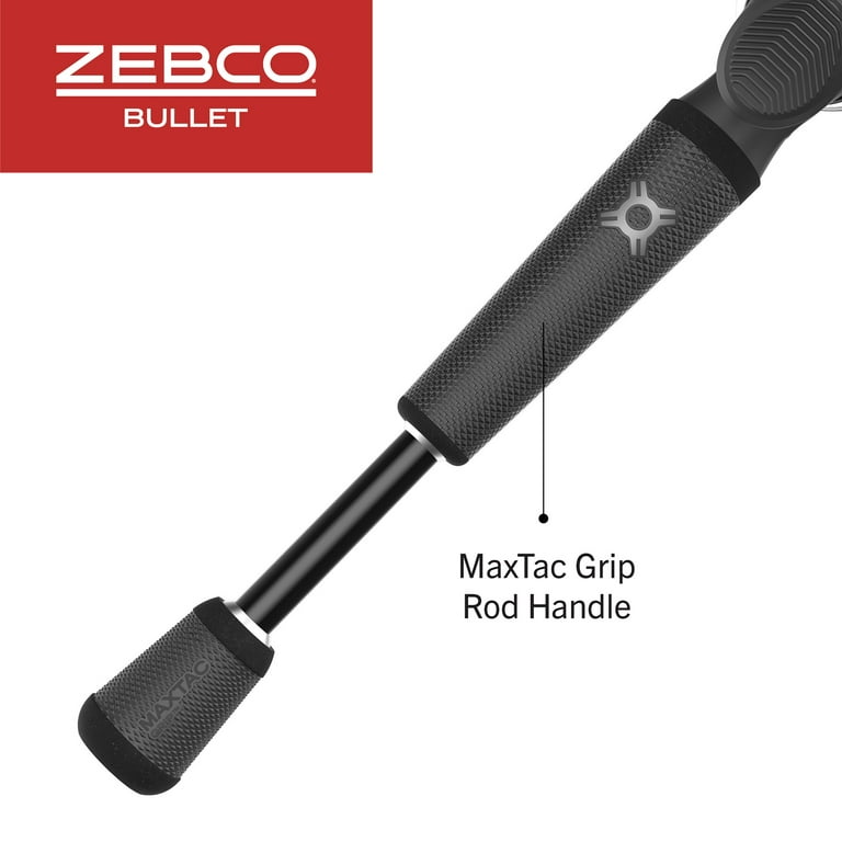 bullet fishing pole Zebco Bullet Mg Ultra Medium Spincast Rod and Reel Combo,6-Foot 6-Inch Pole  Set, Dark Silver