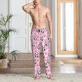 thumbnail image 5 of Vsdgher Funny Panda Draws A Heart Print Mens Pajama Pants Sleep & Lounge Pants, PJ Bottoms With elastic waistb and Pockets, 5 of 5