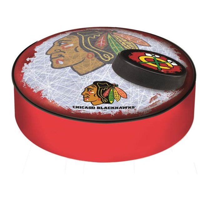 Holland Bar Stool BSCChiHwk-R-D2 Chicago Blackhawks Bar Stool Seat Cover - Red