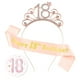 thumbnail image 1 of Conjunto de tres piezas para fiesta de cumpleaños de 30 años, diadema, corona, cinta, pechera de hojalata, 1 of 4