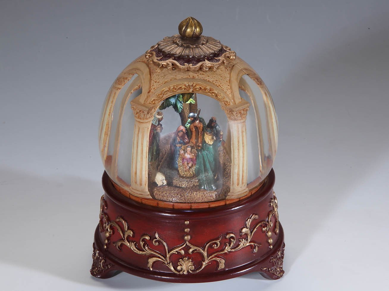 Icy Craft Nativity Column Waterglobe