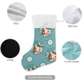thumbnail image 3 of GZHJMY Cow Print Christmas Stocking, Personalized Large Candy Stocking Hanging Gift, Xmas Stockings Decoration for Family Holiday Party Ornaments Decor Fireplace, 3 of 7