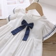 thumbnail image 5 of Gyratedream Summer Casual Fashion Toddlers Kids Baby Girl Short Sleeve Bow-knot Princess Dress, 5 of 11