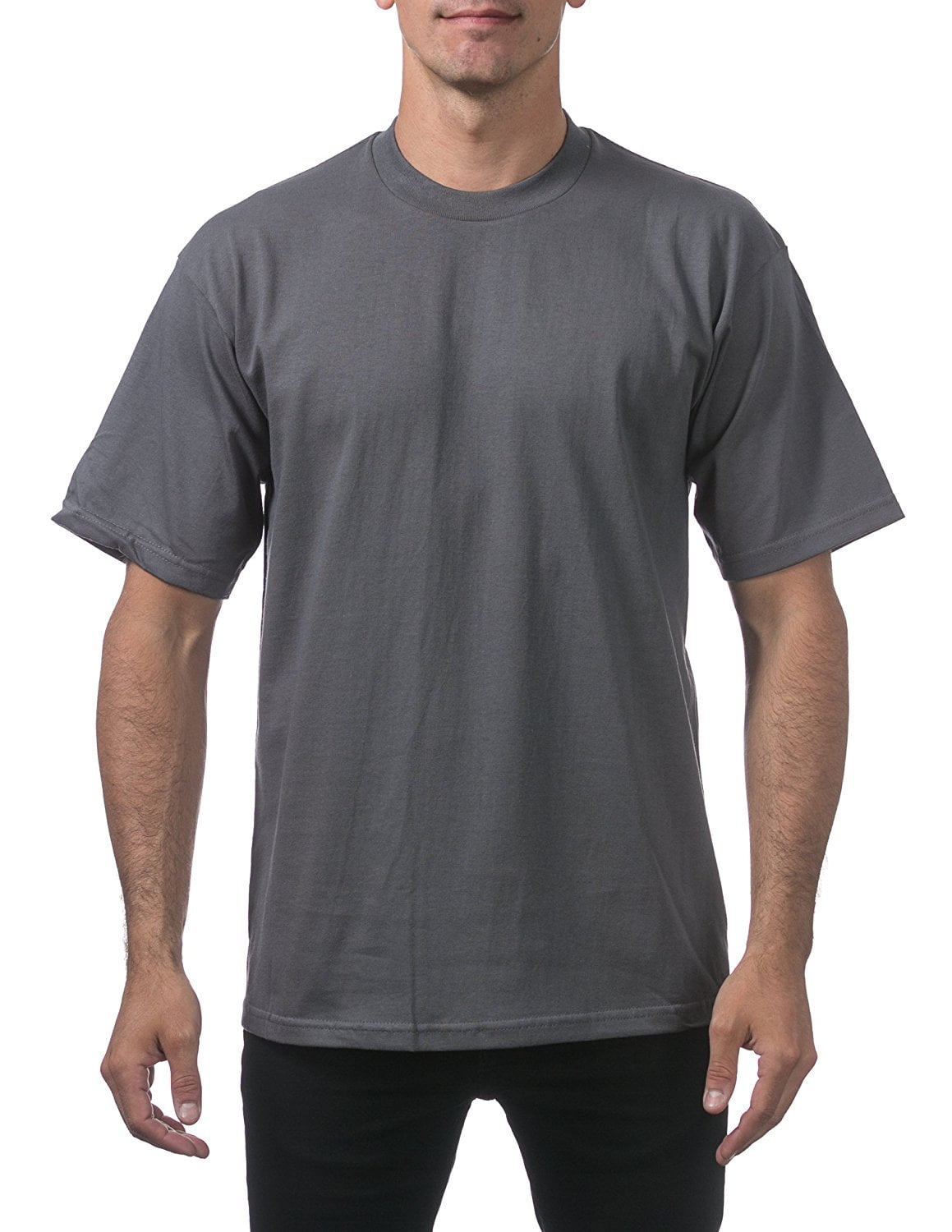 Ma Croix - Pro Club Big and Tall T Shirts Heavyweight Short Sleeve Plain Solid Tee S-5XL