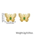 thumbnail image 4 of Xihbxyly Pendientes de Circonita, Elegantes Pendientes con Diseño de Mariposa, Chapados En Oro de 14 Quilates, Hipoalergénicos, Ligeros y Cómodos, Regalo Perfecto para Amigos y Parejas, Ocasiones Esp, 4 of 7