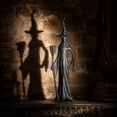 thumbnail image 5 of Sculpted Witch Figurine, Resin Witch Statue Tabletop Decoration, Spooky Gothic Witch Ornament, Halloween Home Decor For Mantel Shelf Desk Party Display Gift, 5 of 7