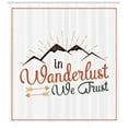 thumbnail image 3 of Ambesonne Camping Shower Curtain, Wanderlust We Trust Text, 69"Wx70"L, Multicolor, 3 of 3