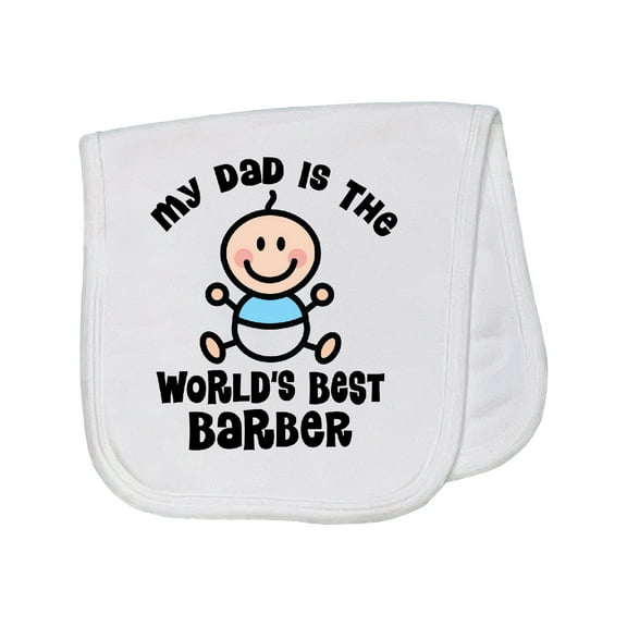 Inktastic Daddy Worlds Best Barber Childs Baby Burp Cloth