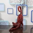 thumbnail image 3 of jifeng Figurine de Chat Décorative Extensible Collection Mignonne Cadeaux pour Femmes Hommes Décoration Maison Bureau Rouge, 3 of 9