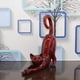 thumbnail image 3 of Figura de gato de resina, figura estirable, accesorios de decoración para el hogar, manualidades para fiestas. rojo, 3 of 9