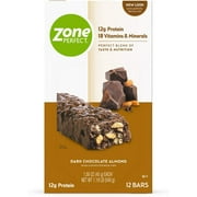 Zoneperfect Classic ZonePerfect Protein Bars, Dark Chocolate Almond, 12g of Protein, Nutrition Bars With Vitamins & Minerals, Great Taste Guaranteed, 12 Bars