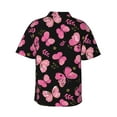 thumbnail image 3 of Goofa Girl Butterfly Hawaiian Shirt for Men, Unisex Summer Beach Casual Short Sleeve Button Down Shirts,Aloha Tropical Floral print shirt-Small, 3 of 9