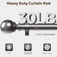thumbnail image 3 of Curtain Rods for Windows to Adjustable Heavy Duty Wrap Around Curtain Rod Outdoor Indoor Room Divider Modern Drapery Pole ”, 3 of 8