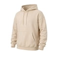 thumbnail image 4 of Men Solid Pullover Hoodie Basic Plain Hooded Sweatshirt with Drawstring Hood & Front Kangaroo Pocket M, 4 of 6