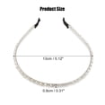 thumbnail image 4 of Unique Bargains 1 Pcs Hairband for Women 2 Rows Rhinestone Headband Transparent 0.31 Inch Wide, 4 of 7