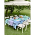 thumbnail image 5 of 60x120 Inch Outdoor Tablecloth with Umbrella Hole Zipper Rectangle Abstract Art Coastal Rectangular Tablecloths Outside Waterproof Nautical Summer Beach Ocean Patio Table Cloth Cover for Picnic Party, 5 of 8
