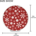 thumbnail image 4 of GZHJMY 60 Inch Round Tablecloth - Christmas Snowflakes Waterproof Spill-Proof Table Cloth with Lace Washable Decorative Fabric Table Cover for Dining Tables, Kitchen and Parties Home Decor, 4 of 7